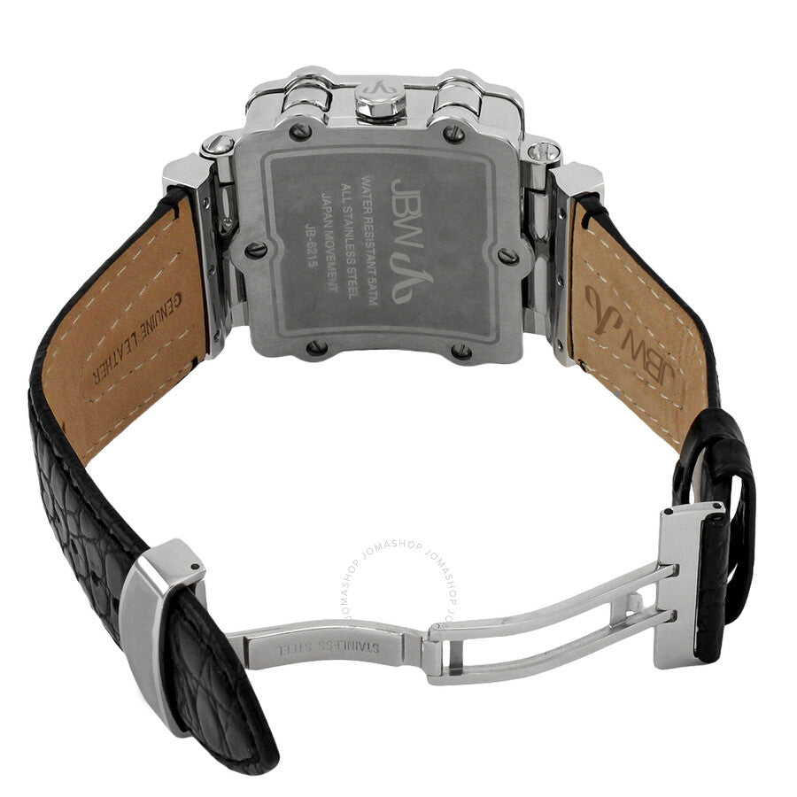 JBW Phantom Silver-tone Chronograph Crystal Dial Silver-tone Steel Diamond Men's Watch JB-6215-238-B - Dawson Watches #3