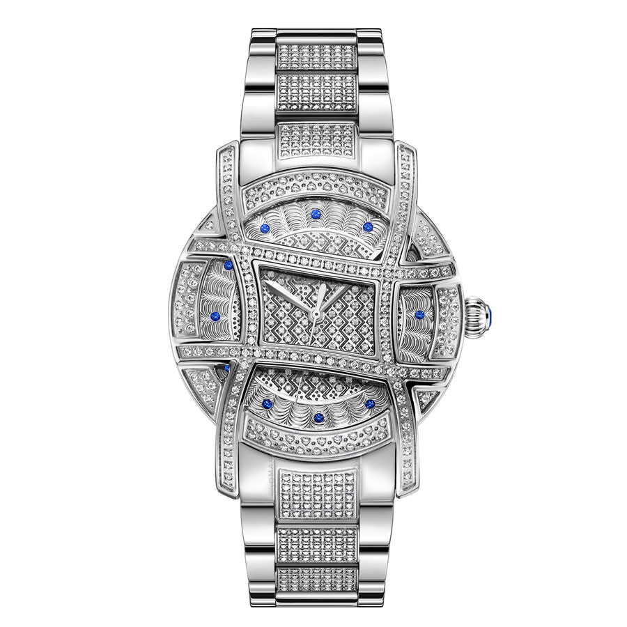 JBW Platinum Series Diamond Silver-tone Dial Ladies Watch PS510B - The Watches Men & Co