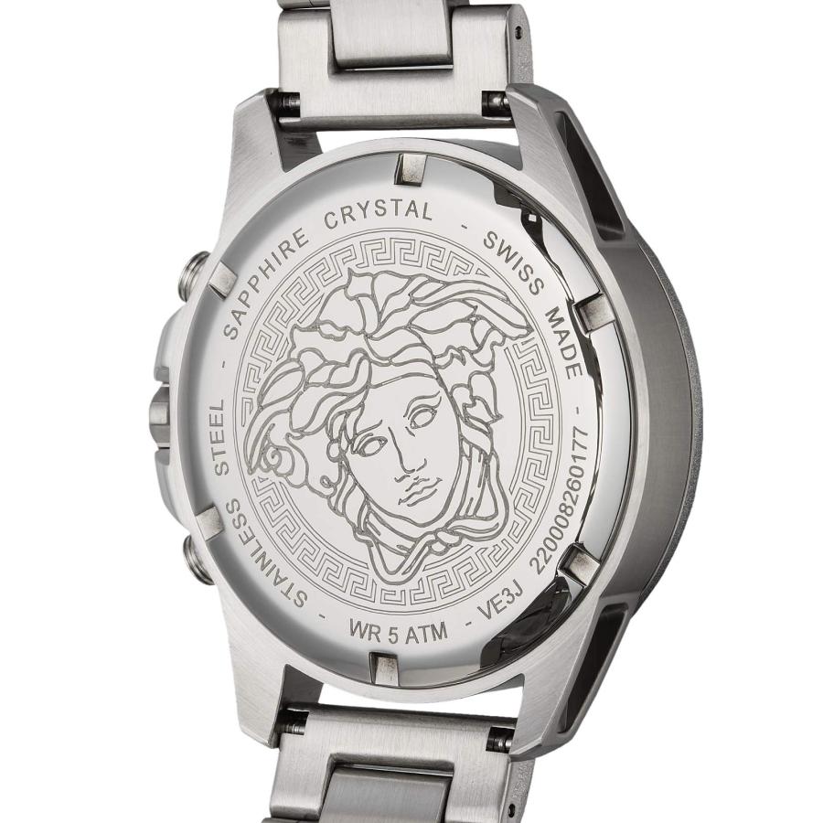 Versace Greca Action Chronograph Quartz Green Dial Silver Steel Strap Watch for Men - VE3J00422 VE3J00422 - Image 5