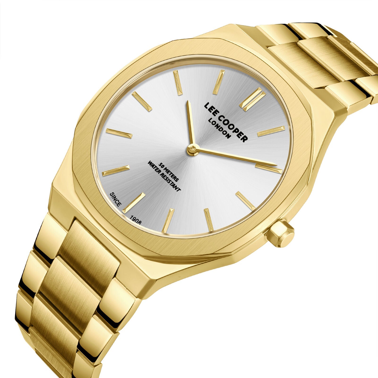 Lee Cooper Classic Silver Dial Gold Watch - LC08275.130