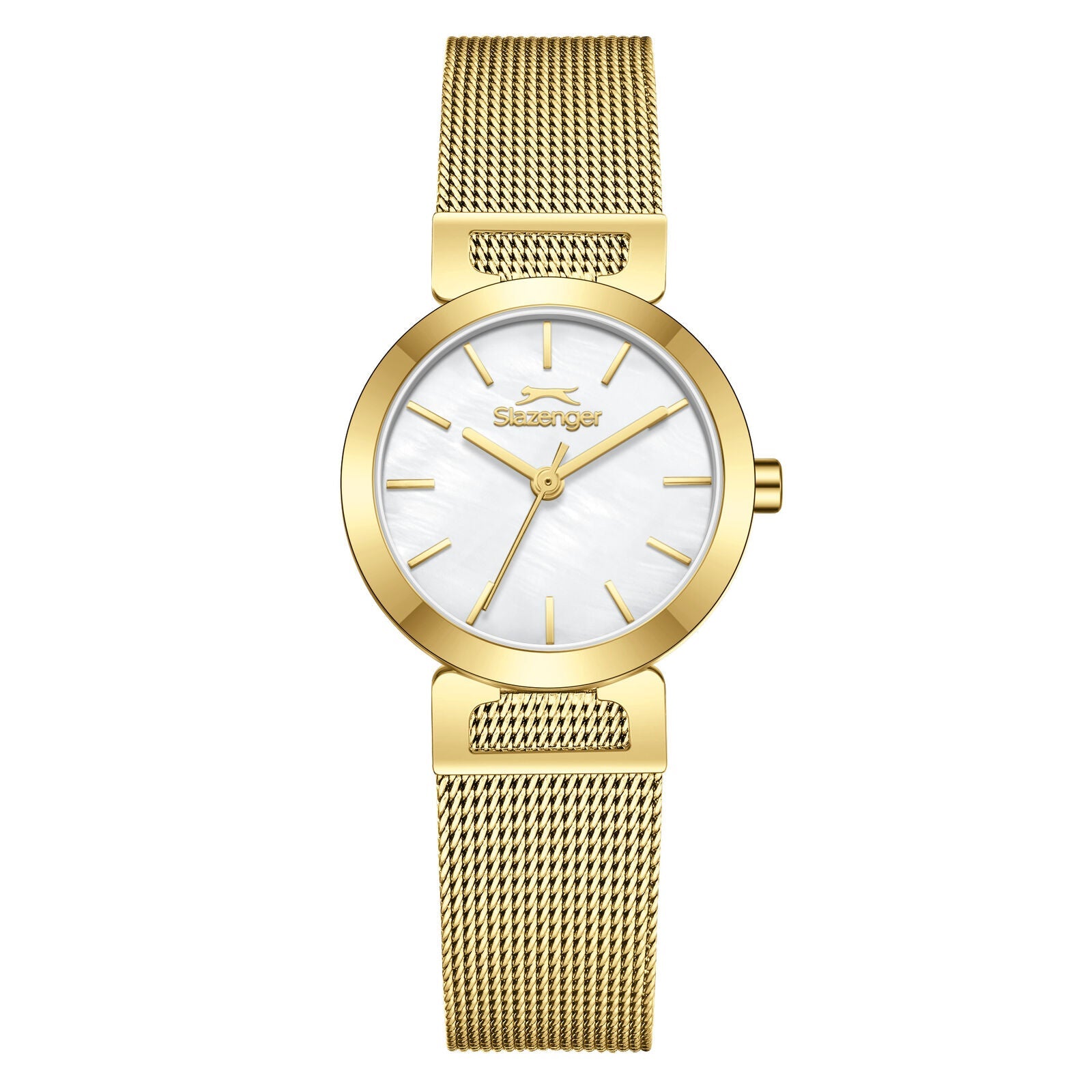 Slazenger Classic White Dial Mesh Gold Watch - SL.09.2592.3.120