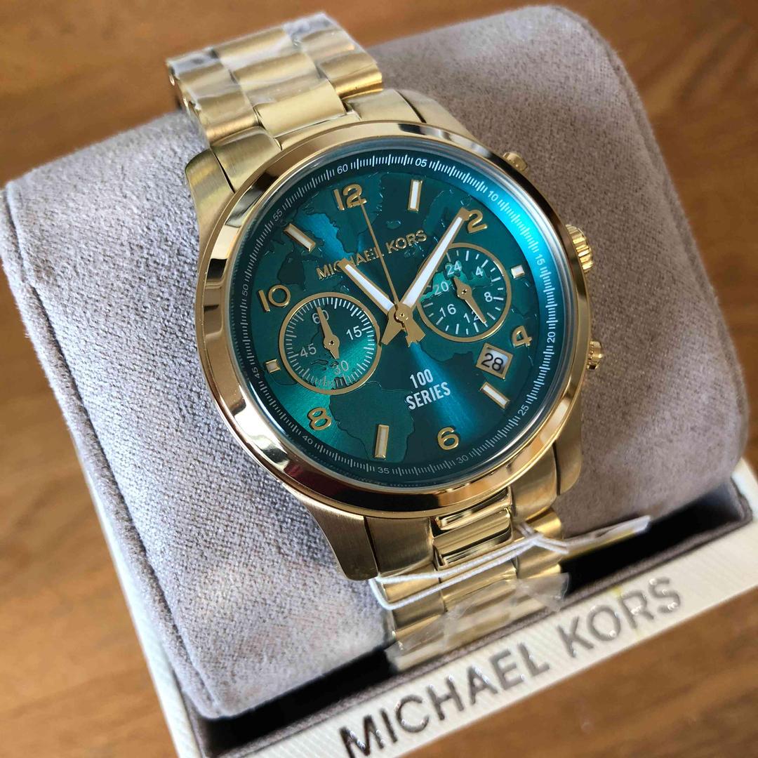 Michael Kors Stop Hunger Chronograph Turquoise Dial Ladies Watch MK5815