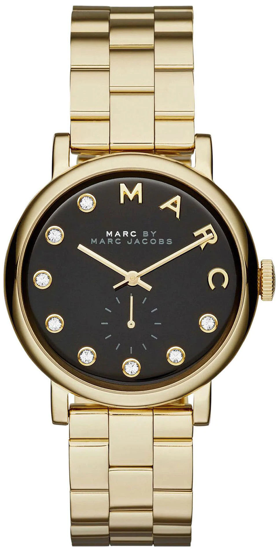 Marc by Marc Jacobs Baker Dexter ladies watch with black dial and gold-tone bracelet