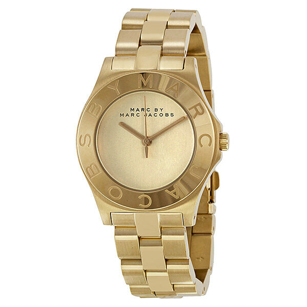 Marc by Marc Jacobs Blade Gold Dial Gold-tone Ladies Watch MBM3126 - Watches of Australia
