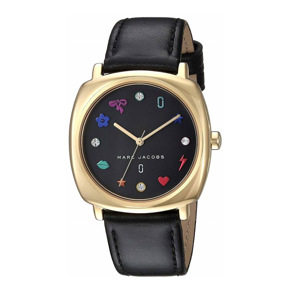 Marc Jacobs Mandy Black Dial Gold Women's Watch - MJ1597