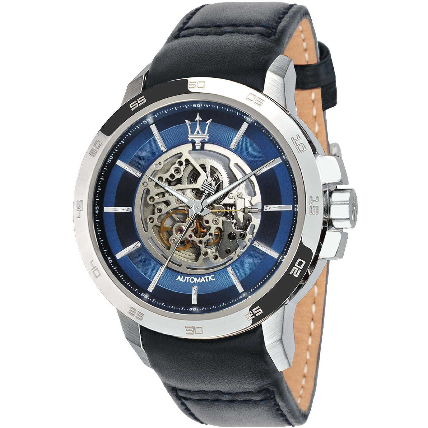 Maserati Ingegno Automatic Blue Open Heart Dial Men's Watch R8821119004 - BigDaddy Watches