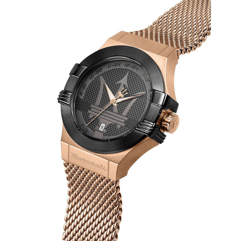 Maserati Potenza Rose Gold Mesh Bracelet Unisex Watch R8853108009