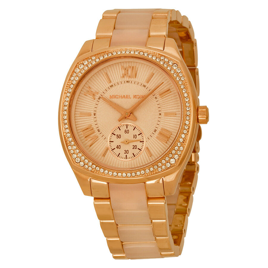 Michael Kors Bryn Rose Dial Rose Gold-tone Ladies Watch MK6135