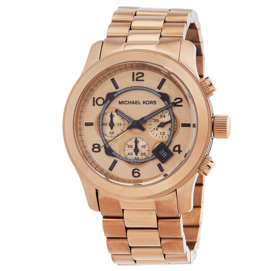 Michael Kors Chronograph Quartz Beige Gold-Tone Dial Men's Watch MK9106 - Dawson Watches