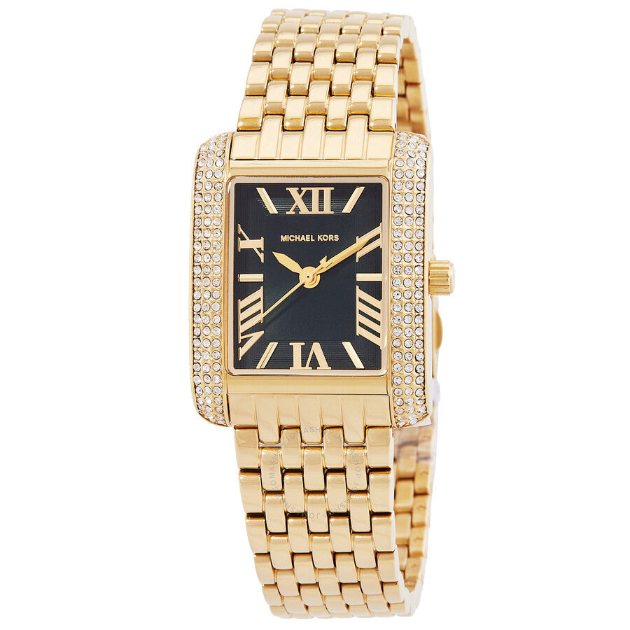 Michael Kors Emery Quartz Crystal Green Dial Ladies Watch - MK4742