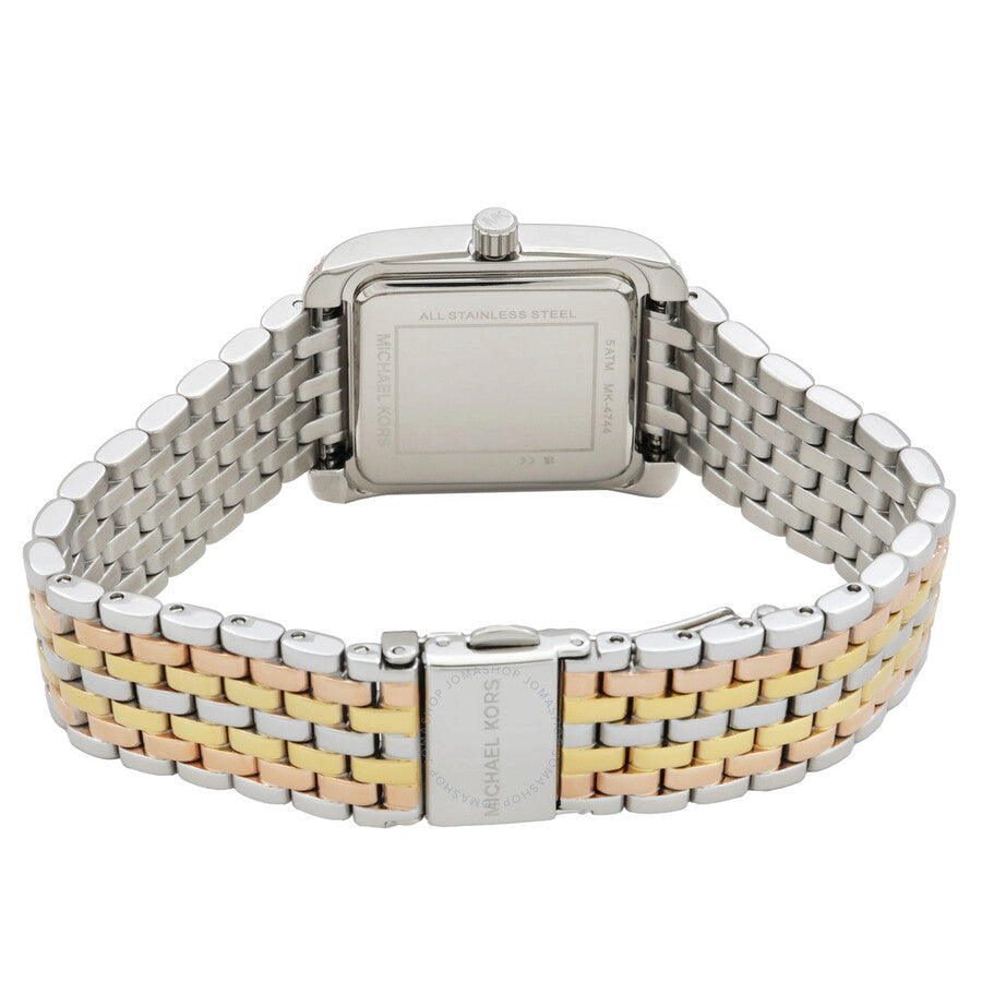 Michael Kors Emery Tri-Tone Quartz Crystal White Dial Ladies Watch MK4744 - Kiwi Watches #3