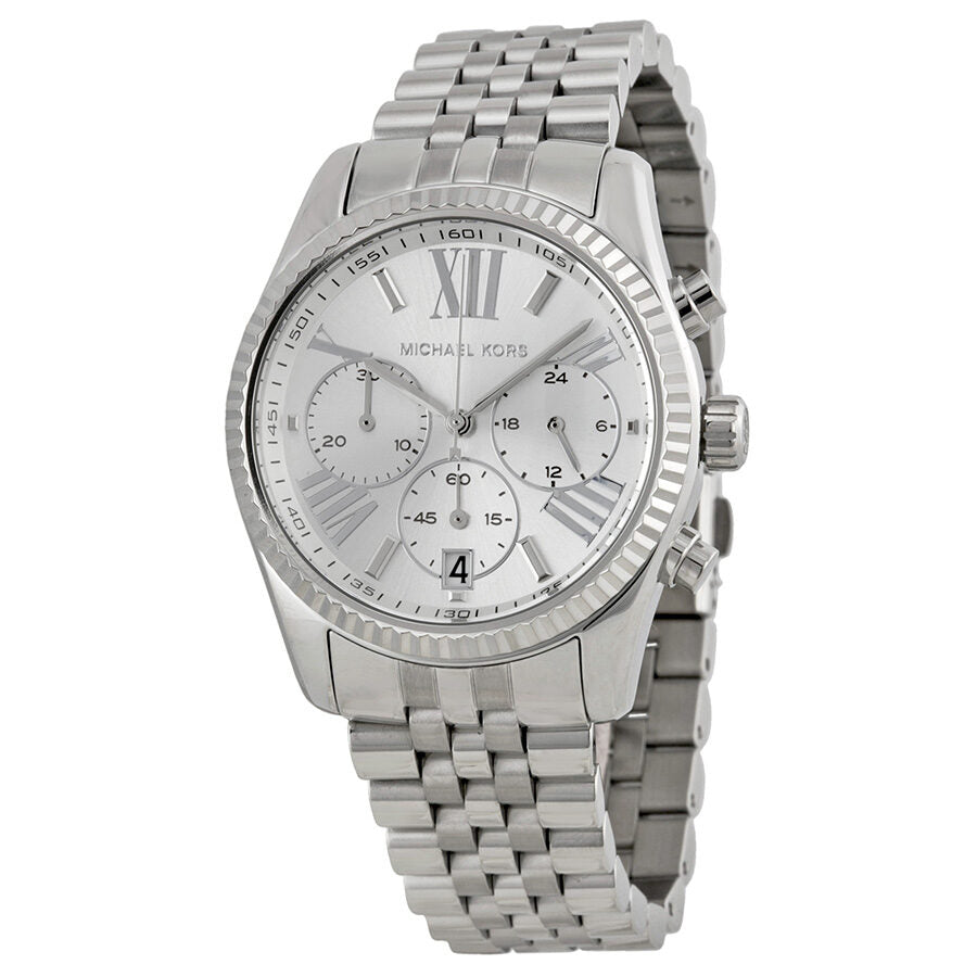 Michael Kors Lexington Chronograph Silver Women's Watch - MK5555