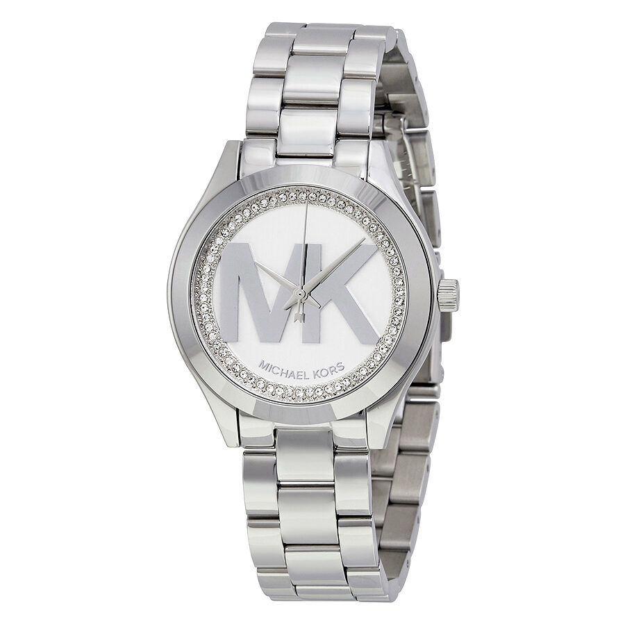 Michael Kors Mini Slim Runway Silver Dial Ladies Watch MK3548 - BigDaddy Watches