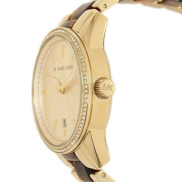 Michael Kors Ritz Gold and Tortoise Acetate Women's Watch - MK6372