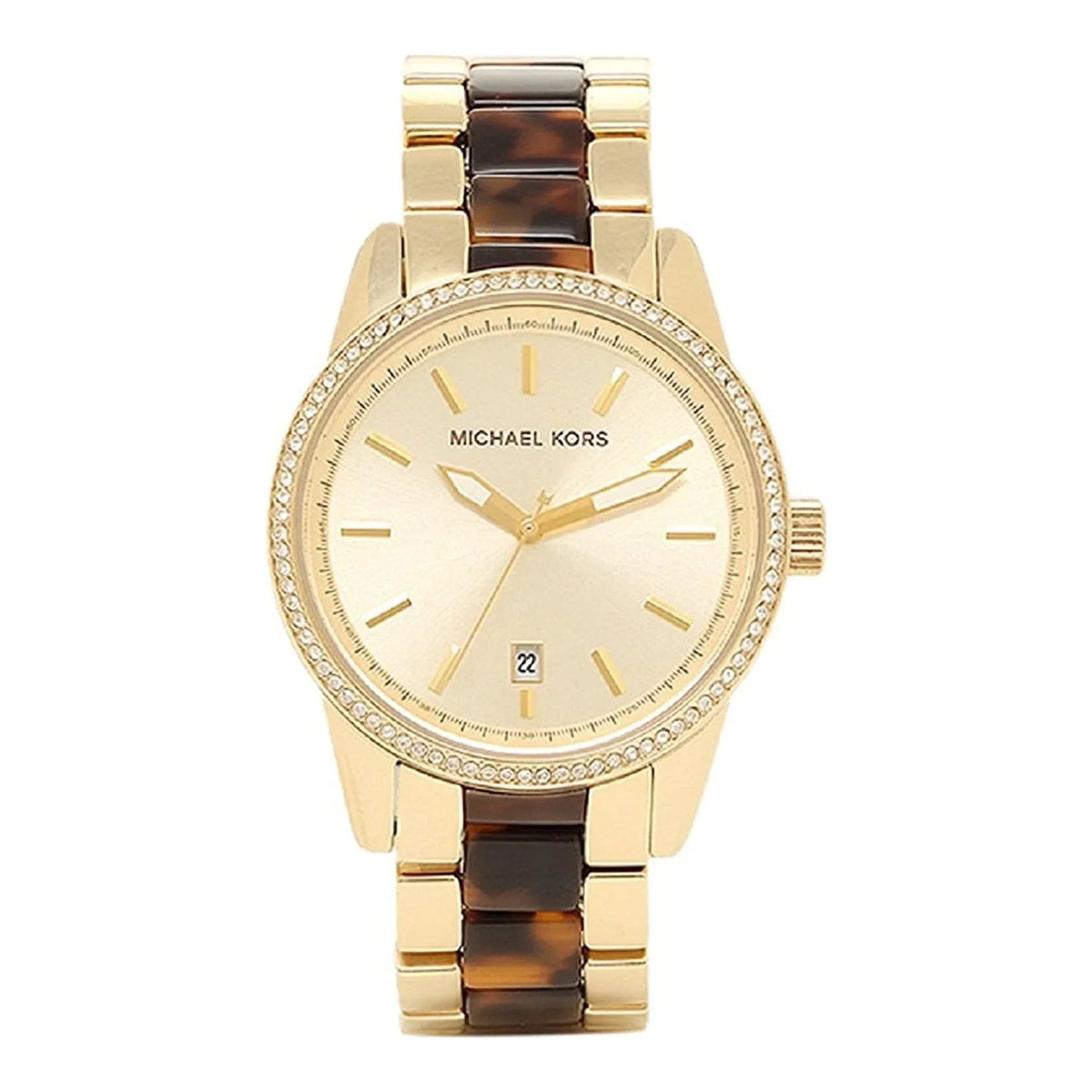 Michael Kors Ritz Gold and Tortoise Acetate Women's Watch - MK6372