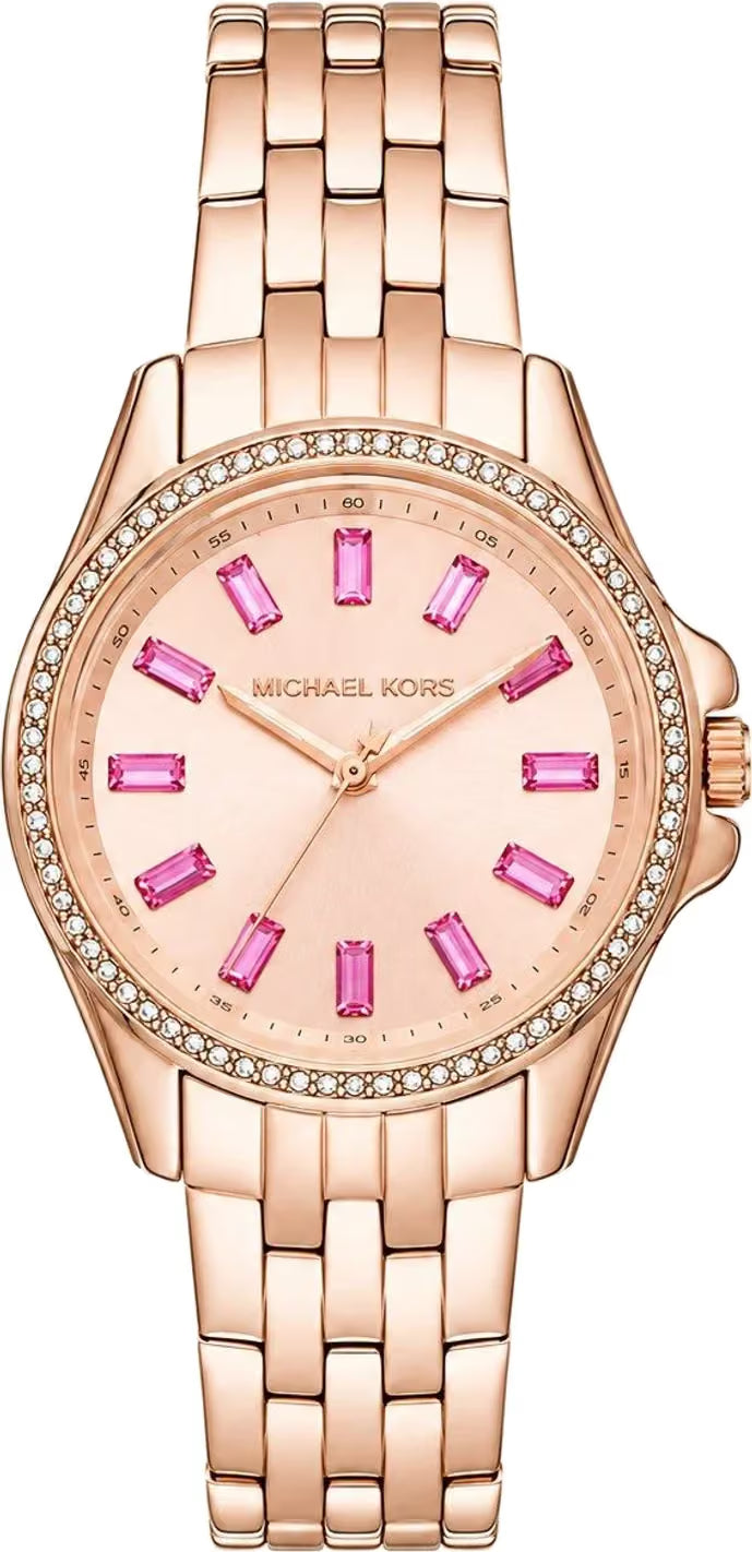 Michael Kors Mini Pilot Pavé Rose Gold Women's Watch - MK7367
