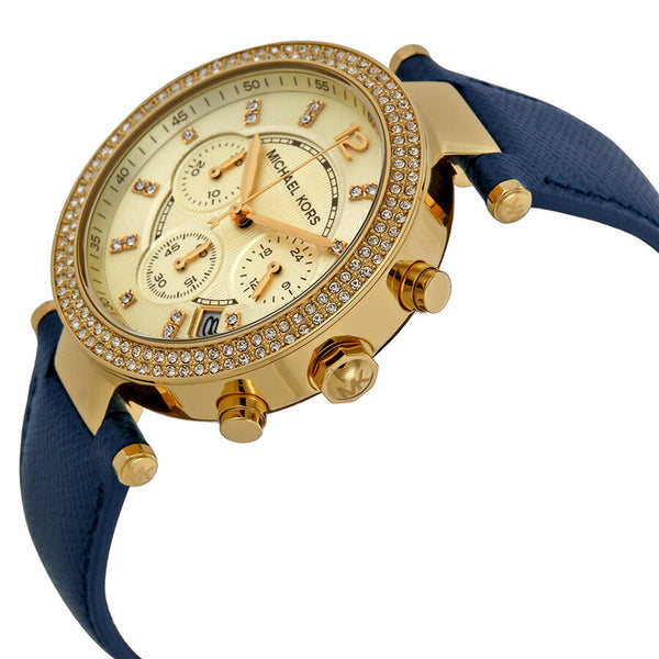 Michael Kors Parker Chronograph Gold Dial Ladies Watch MK2280
