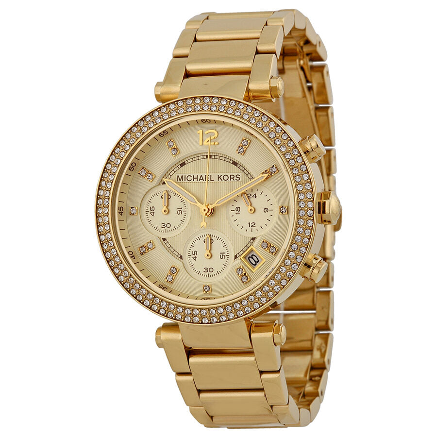 Michael Kors Parker Chronograph Champagne Dial Ladies Watch - MK5354