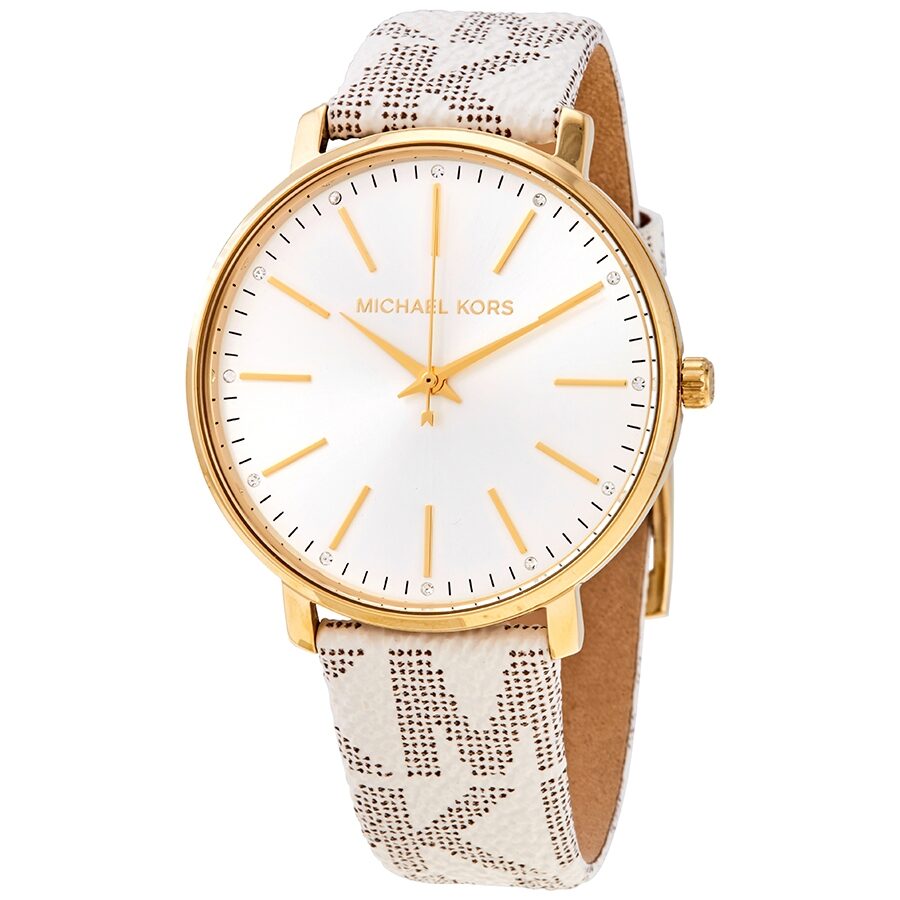 Michael Kors Pyper Quartz Crystal White Dial Ladies Watch #MK2858 - Kiwi Watches