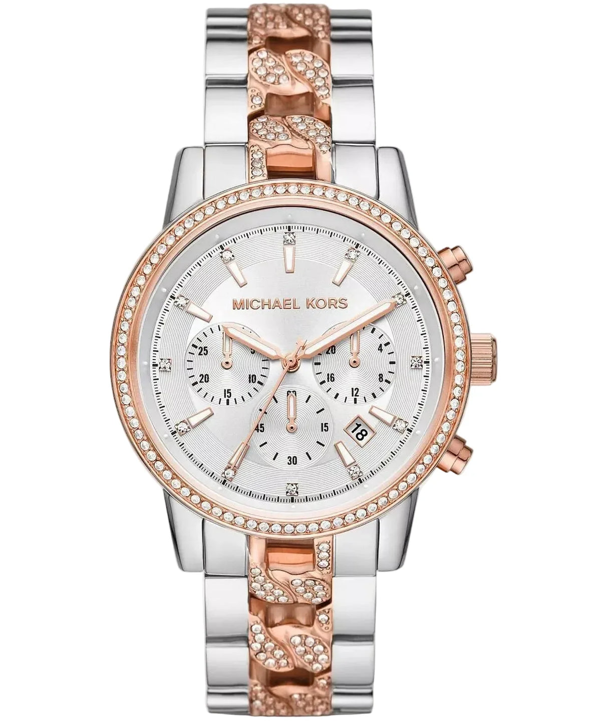 Michael Kors Ritz Chronograph Quartz Crystal White Dial Ladies Watch MK6938