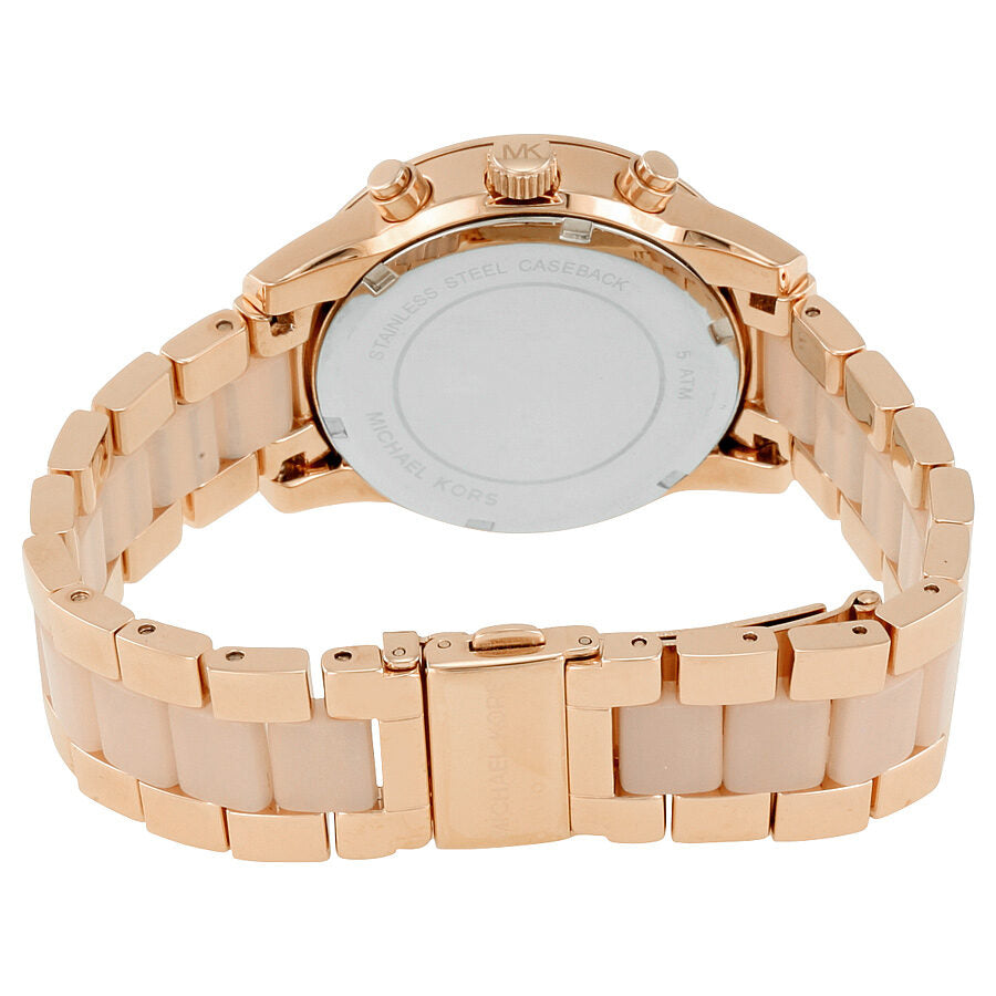 Michael Kors Ritz Quartz Chronograph Rose Dial Ladies Watch MK6307 - The Watches Men & CO #3