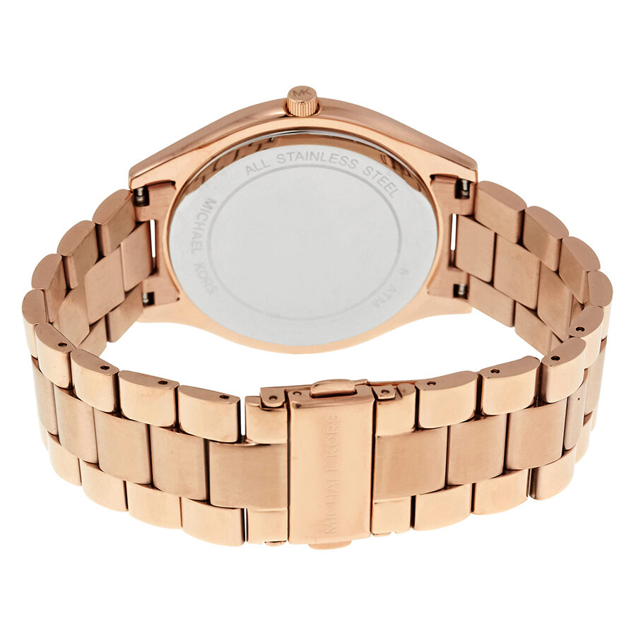 Michael Kors Runway Rose Dial Rose Gold-tone Unisex Watch MK3197