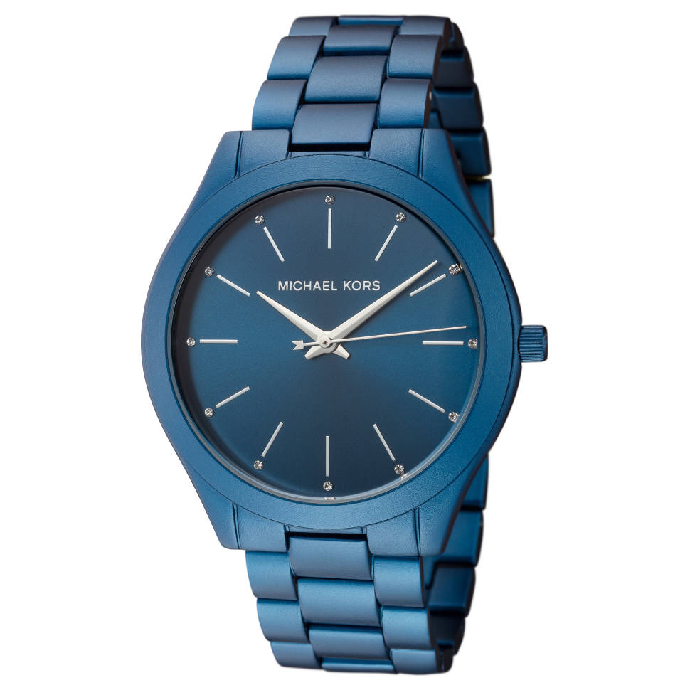 Michael Kors Slim Runway Navy Blue Unisex Watch MK4503 - The Watches Men & CO