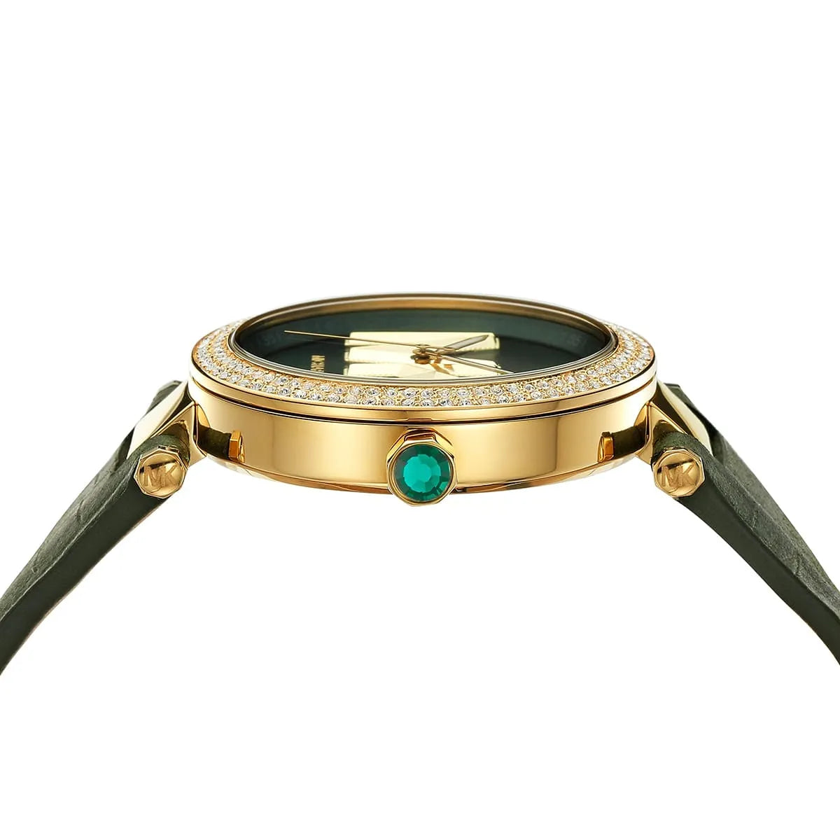 Michael Kors Parker Three-Hand Green Genuine Leather Women's Watch - MK4724