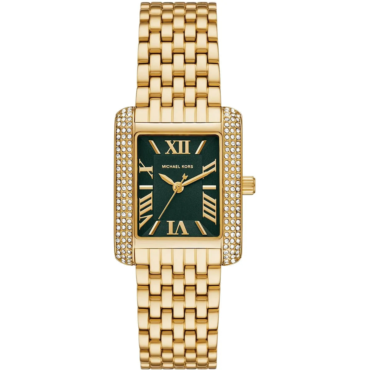 Michael Kors Emery Quartz Crystal Green Dial Ladies Watch - MK4742