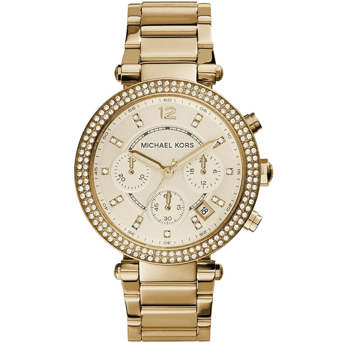 Michael Kors Parker Chronograph Champagne Dial Ladies Watch - MK5354