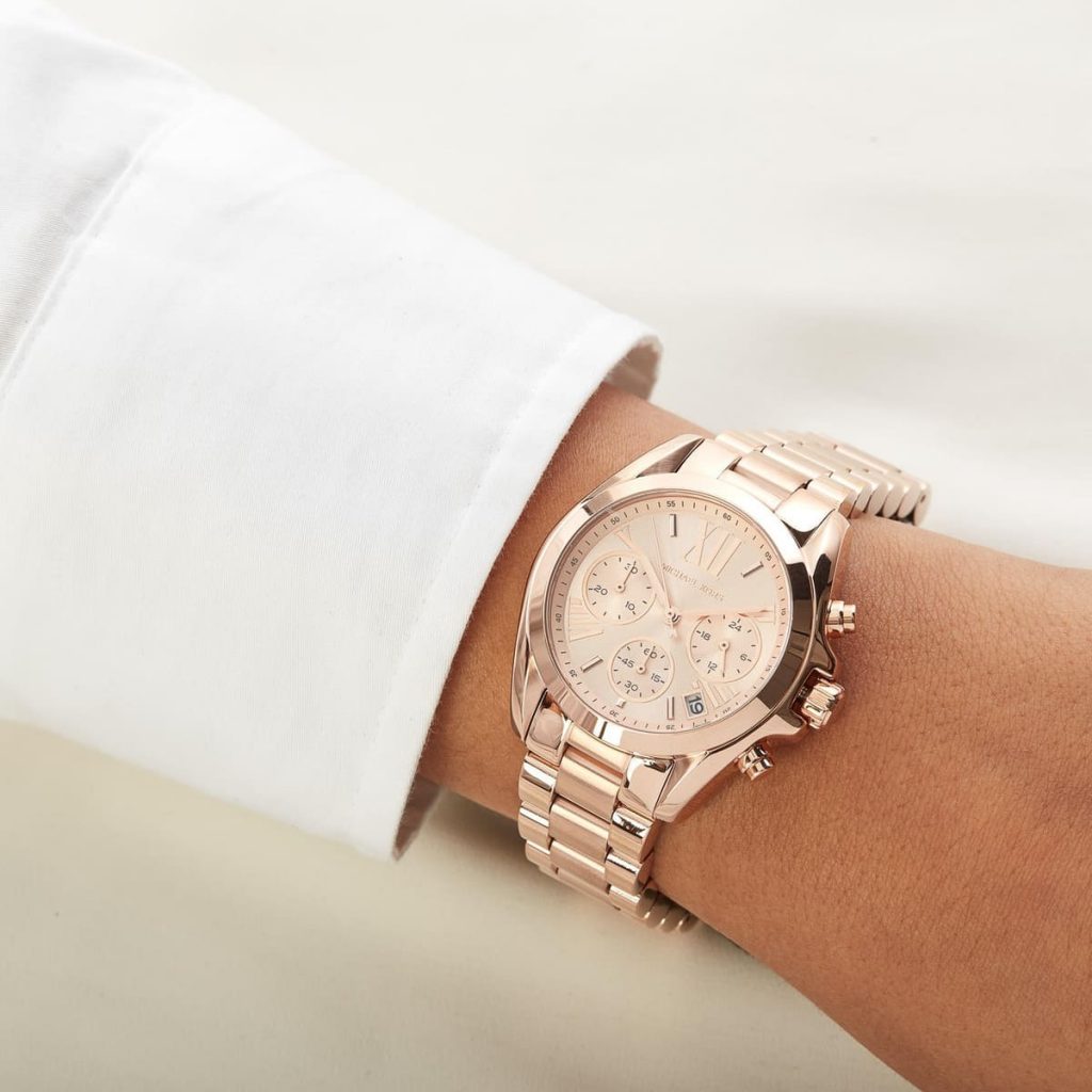 Michael Kors Bradshaw Chronograph Rose Dial Ladies Watch MK5799