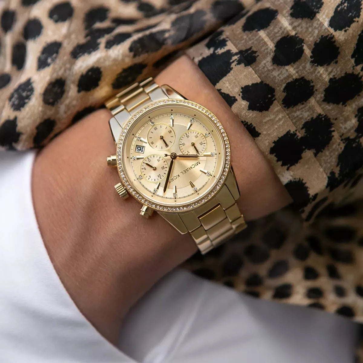 Michael Kors Ritz Chronograph Gold-Tone Women's Watch - MK6356
