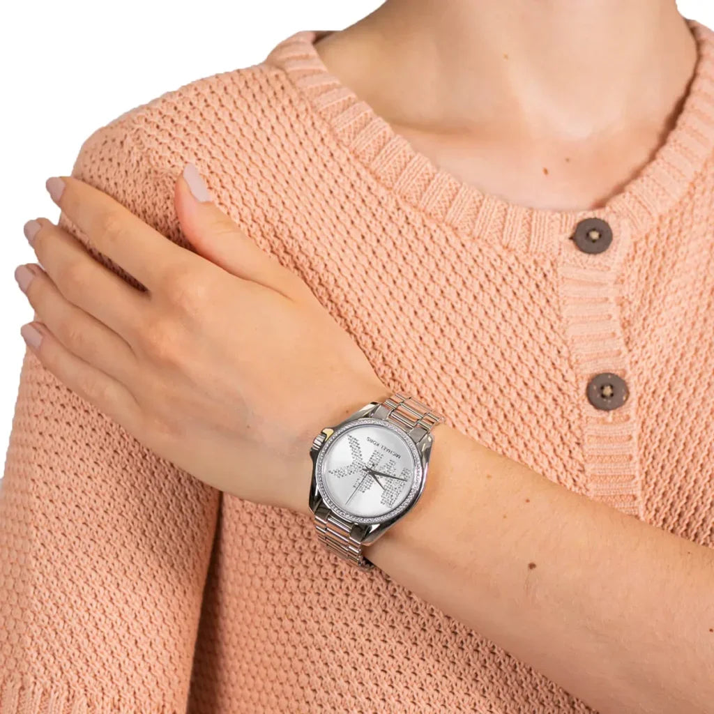 Michael Kors Bradshaw Analogue Silver-Tone Women's Watch - MK6554