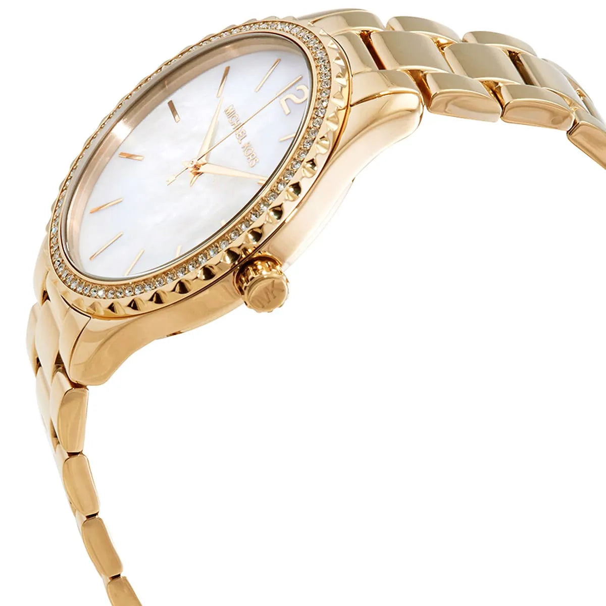 Michael Kors Layton White MOP Dial Gold Women's Watch - MK6870