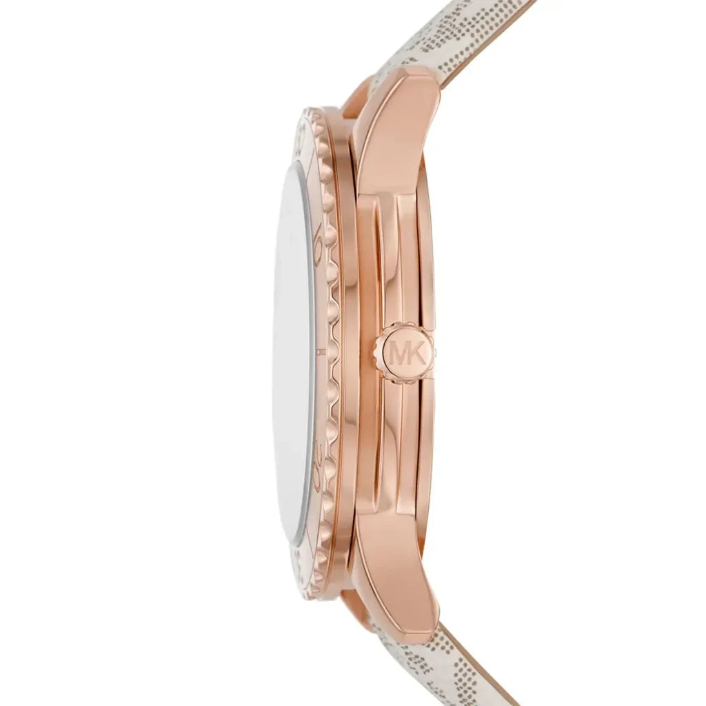 Michael Kors Oversized Runway Dive Pavé Rose Gold-Tone and Logo Watch - MK6980