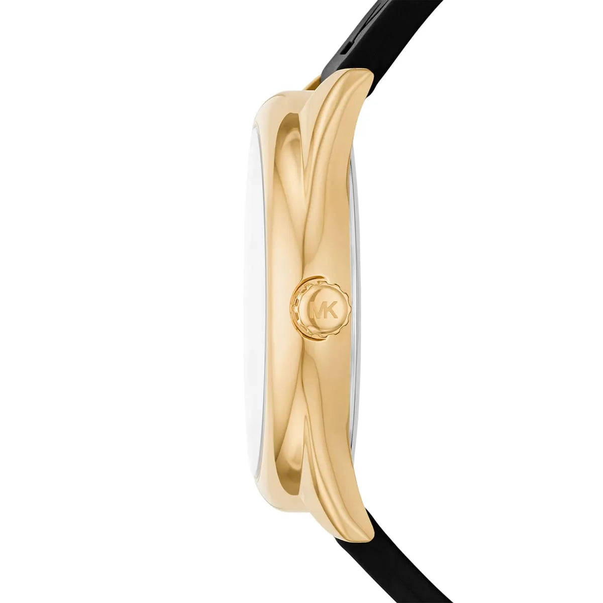 Michael Kors Janelle Black and Gold-Tone Logo Dial Black Silicone Women's Watch - MK7313