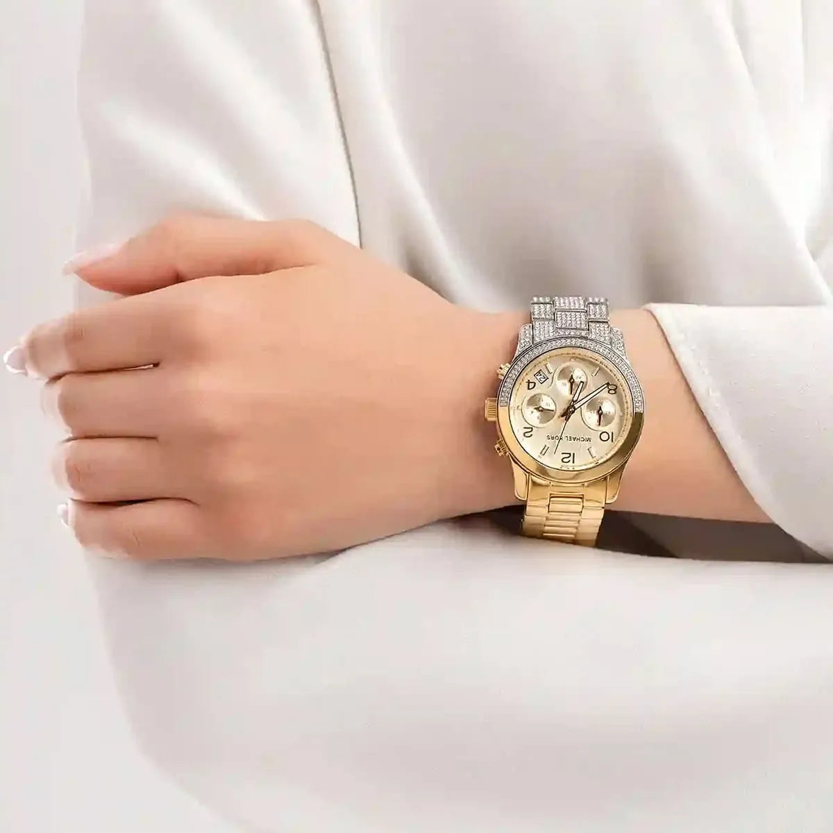 Michael Kors Runway Pavé Two-Tone Watch MK7329