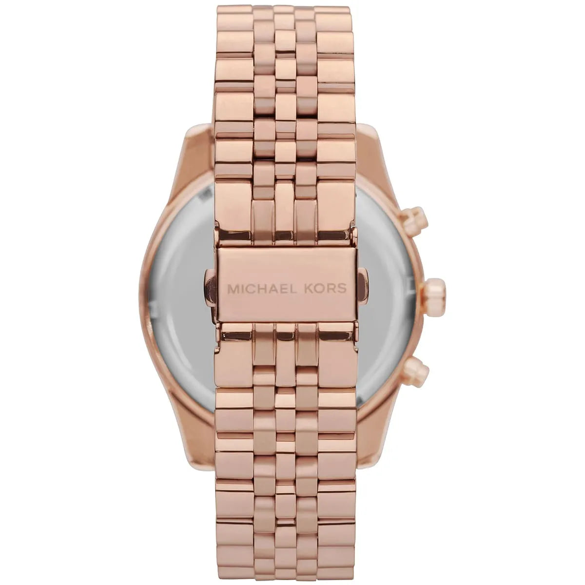 Michael Kors Lexington Chronograph White Dial Rose Gold Men's Watch - MK8313