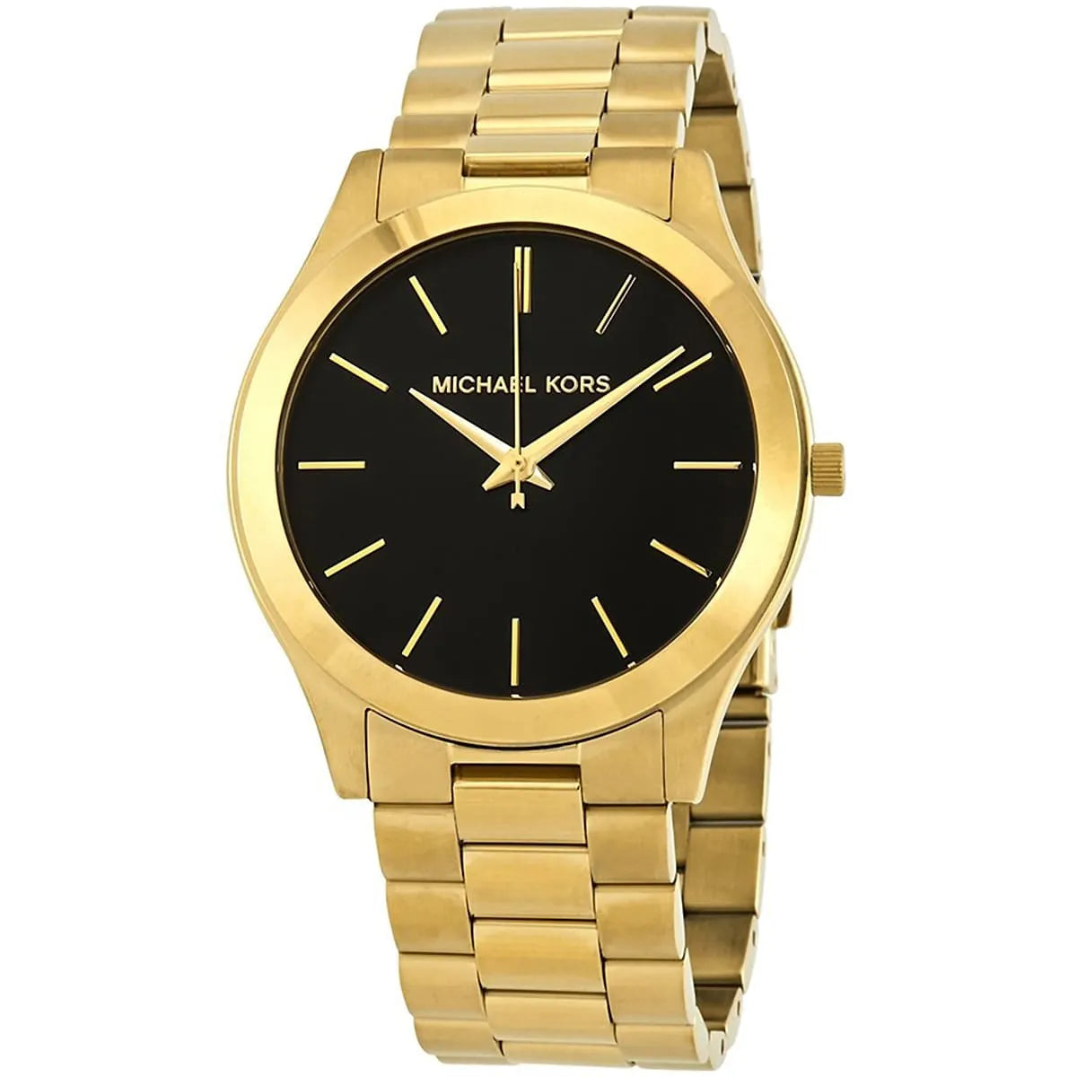 Michael Kors Oversized Slim Runway Balck Dial Gold Men's Watch - MK8621