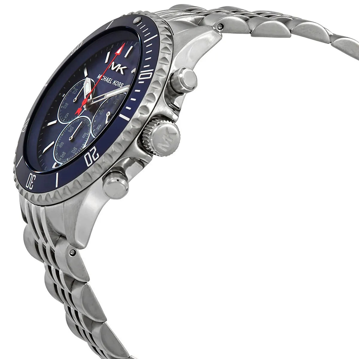 Michael Kors Bayville Chronograph Navy Blue Dial Silver Men's Watch - MK8896
