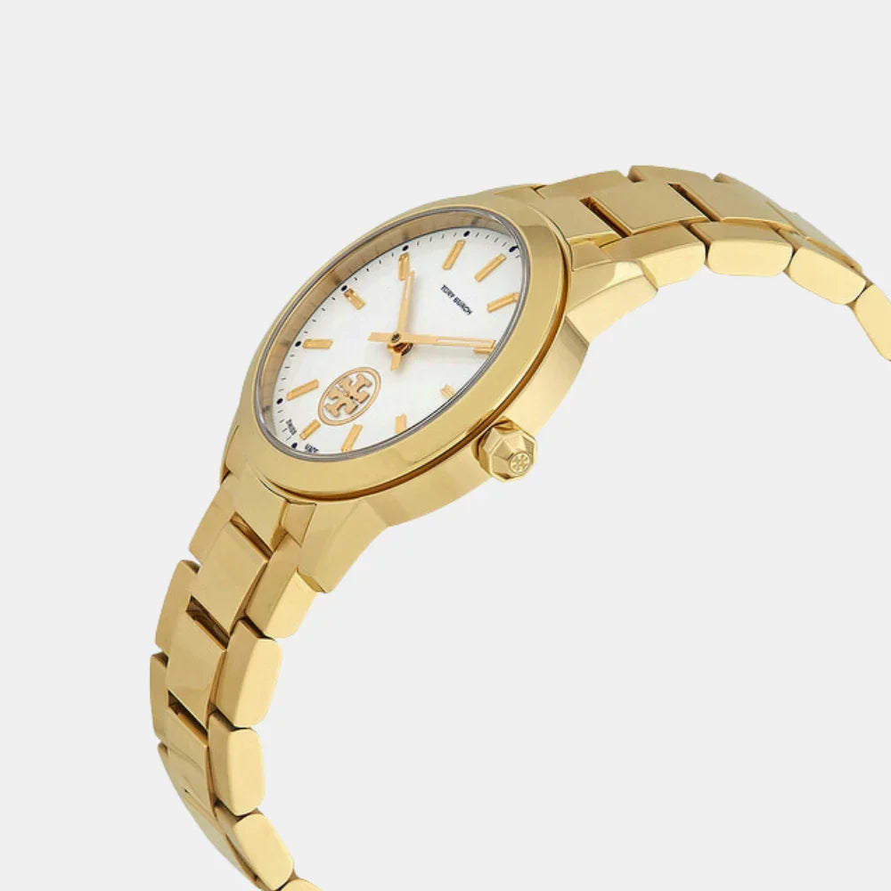 Tory Burch Yellow Gold Collins White Dial Watch Women's Watch TBW1300 - Image 2