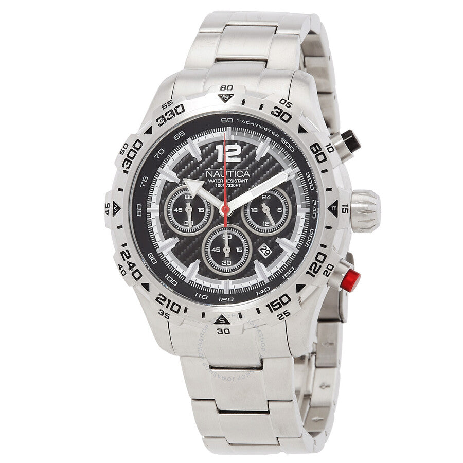 Nautica NST Chronograph Quartz Black Dial Men's Watch NAPNSS405 - The Watches Men & Co
