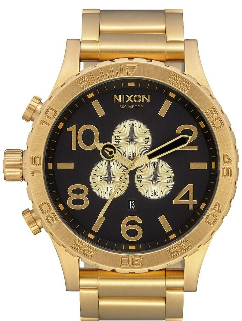 Nixon 51-30 Chrono Gold & Black Men's Watch A083-510 - The Watches Men & CO