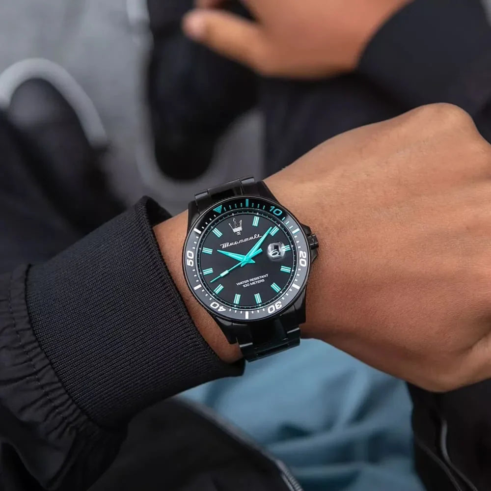 Maserati Sfida Analog Black Dial Watch R8853144001