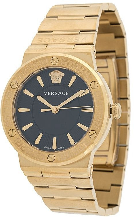 Versace Greca Black Dial Gold Steel Strap Watch for Women - VEVH00820 VEVH00820 - Image 2
