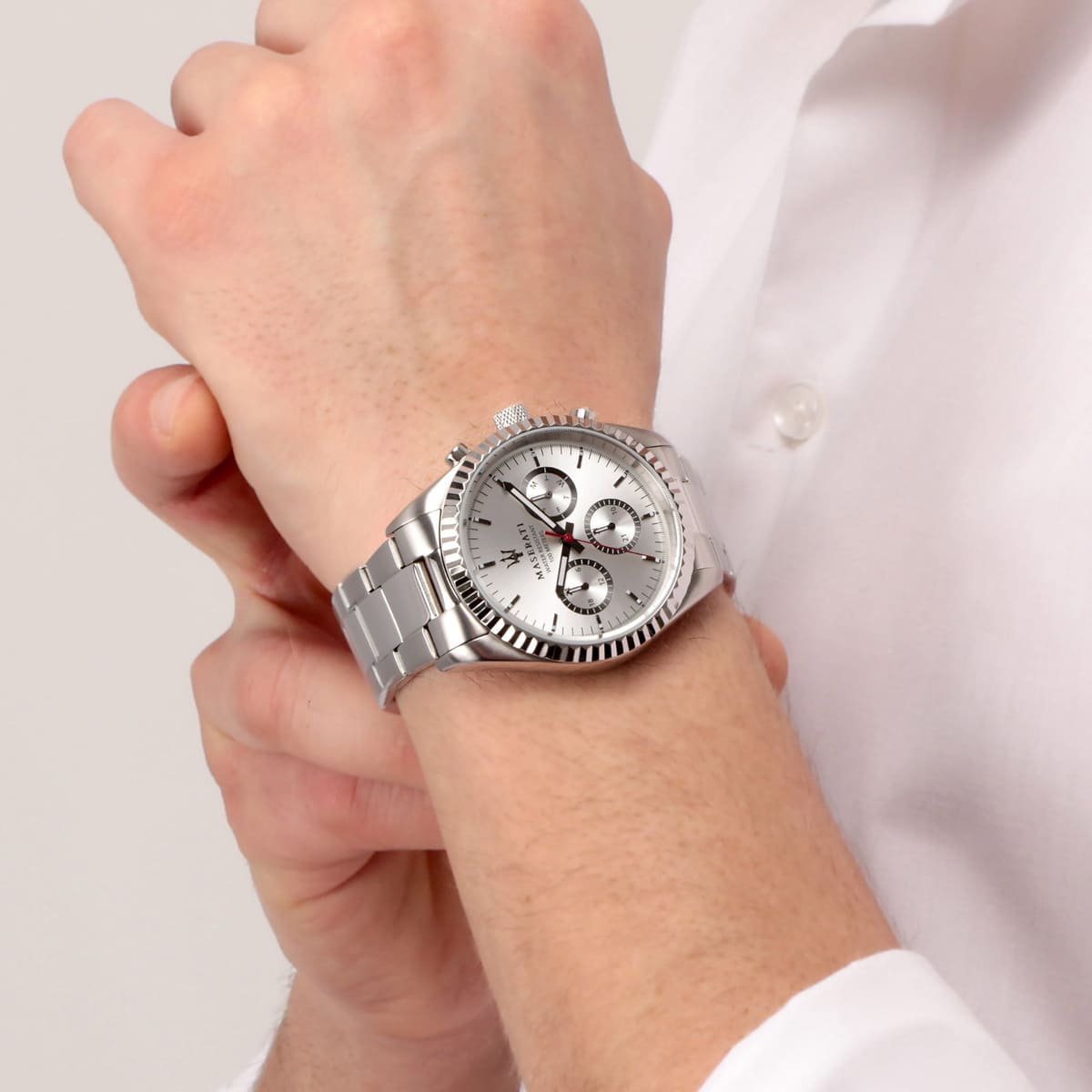 Maserati Silver Stainless-Steel Quartz Watch R8853100018