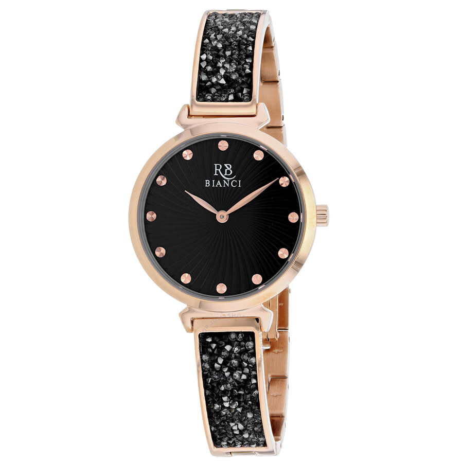 Roberto Bianci Brillare Quartz Black Dial Ladies Watch RB0205 - The Watches Men & Co