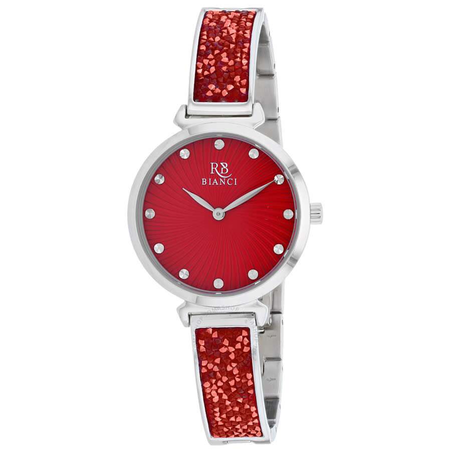 Roberto Bianci Brillare Quartz Red Dial Ladies Watch RB0203 - The Watches Men & Co