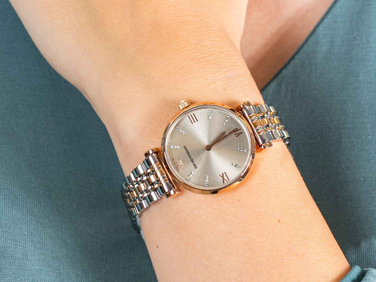 Emporio Armani Classic Grey Dial Ladies Watch AR1840