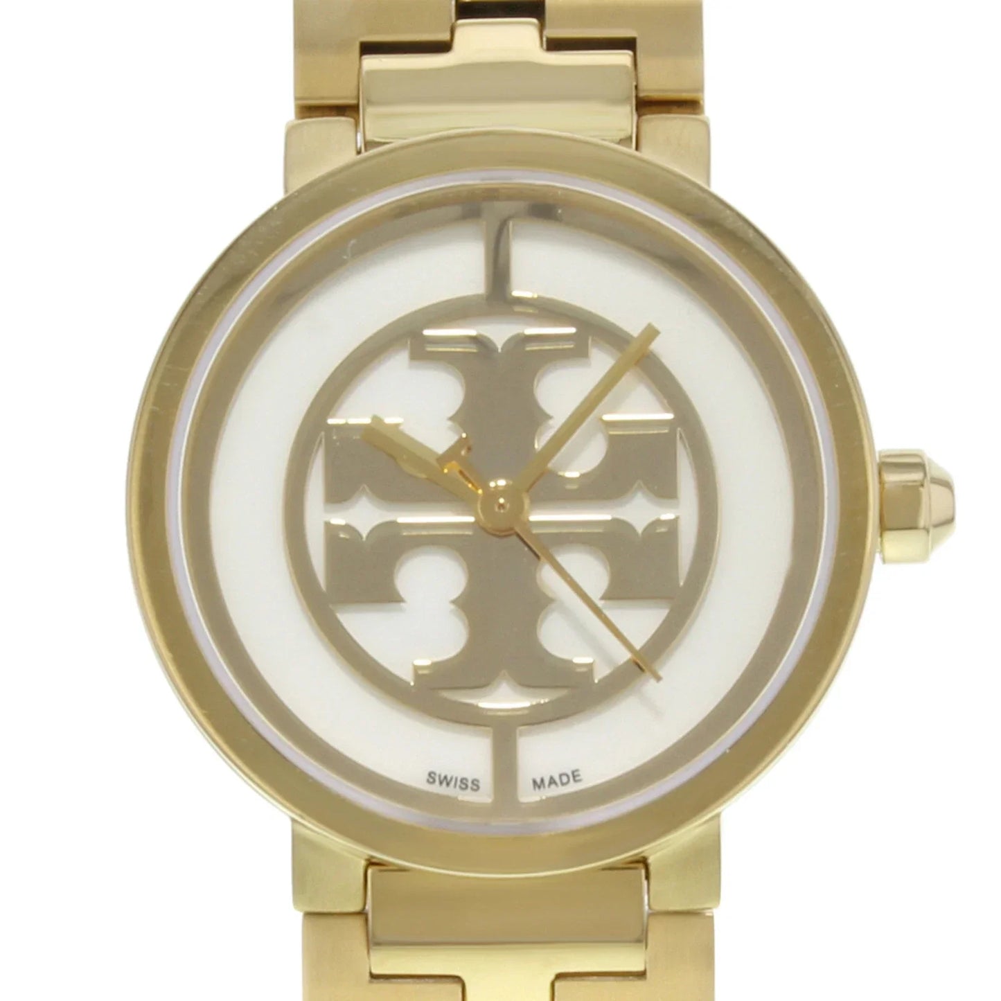 Tory Burch Ivory & Gold Tone Reva Small Logo Women's Watch TBW4011 - Image 3